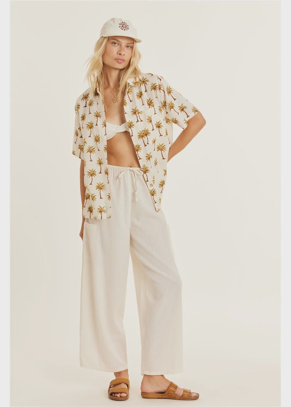 Sisstrevolution Under The Palms Woven Top