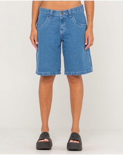 Rusty FLIP MOMMY TAPELESS LOW RISE DENIM SHORT