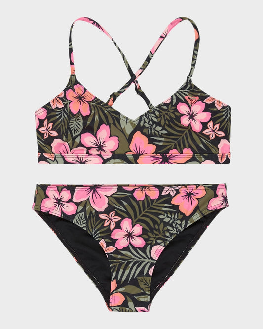 Roxy ACTIVE FLORAL RG SWIM SET PACK - Anthracite Fearless Floral