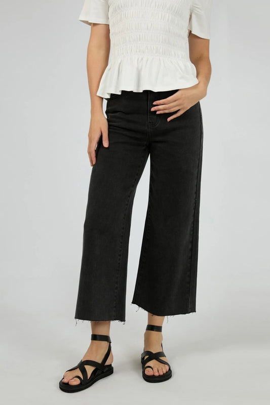 All About Eve CHARLIE HIGH RISE WIDE LEG WASHED BLACK