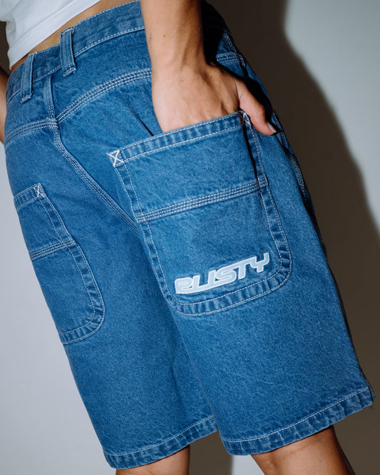 Rusty FLIP MOMMY TAPELESS LOW RISE DENIM SHORT