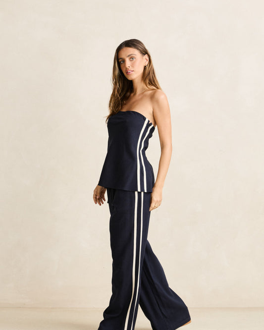 Rhythm Contrast Linen Trackpant