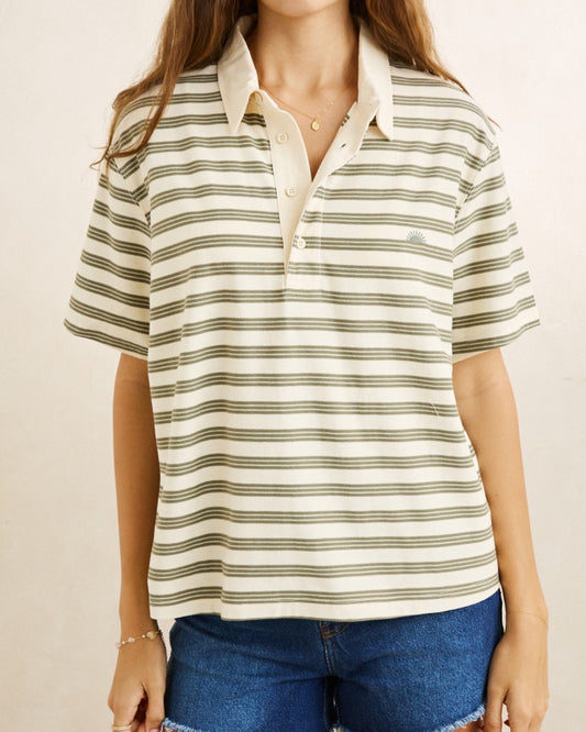 Rhythm Vintage Stripe Rugby SS Shirt