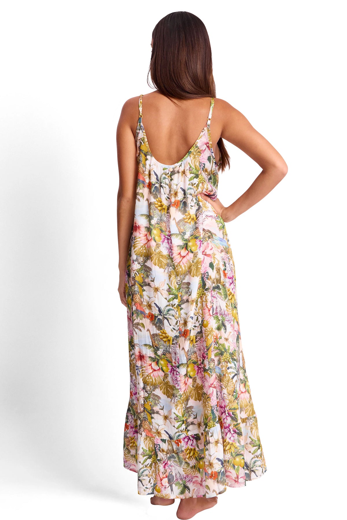 Sunseeker White Lotus Scoop Neck Maxi