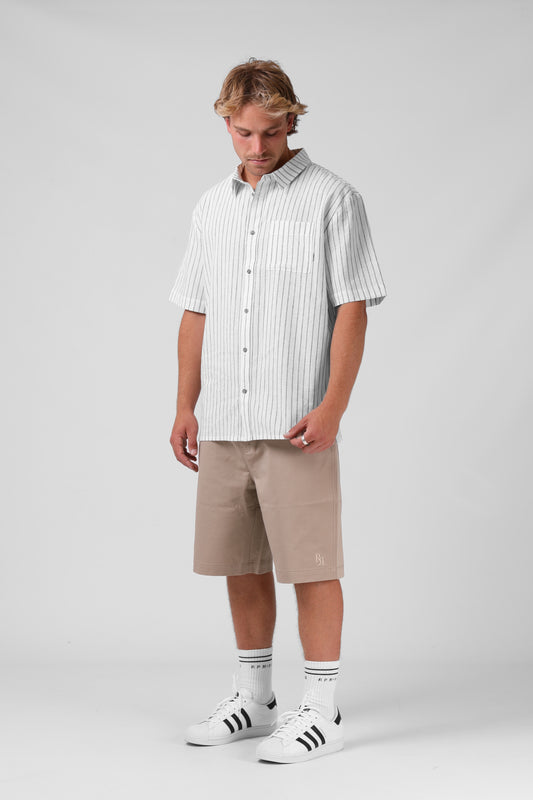 RPM Linen Stripe SS Shirt