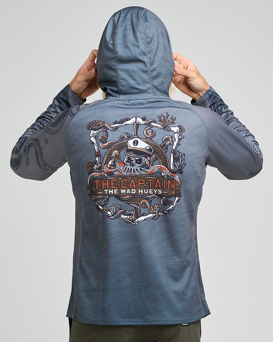 Mad Hueys THE SEA CAPTAIN UPF 50+ HOODED FISHING JERSEY
