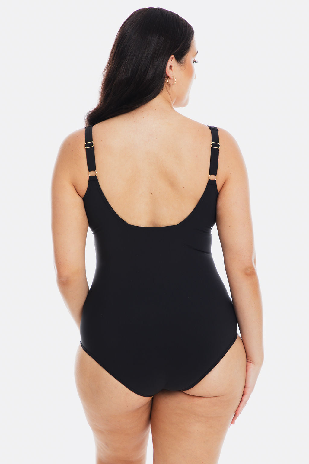 TOGS BLACK RIBBED TEXTURE Scoop Neck