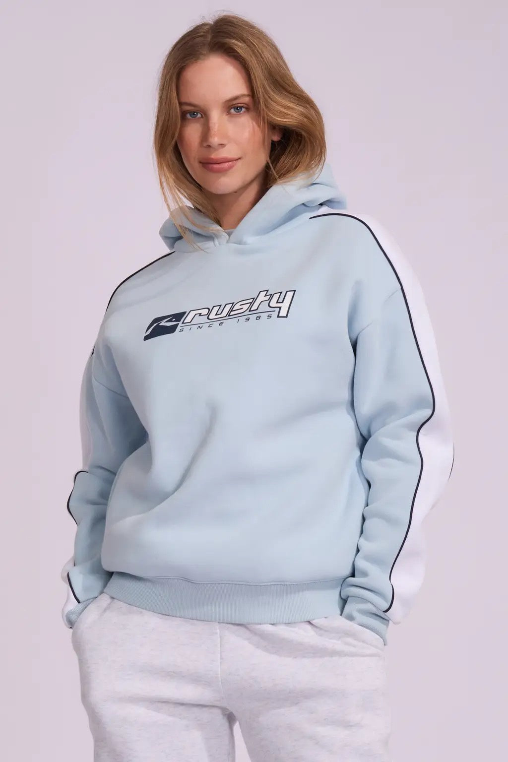 Rusty  Hailstone Oversized Hooded Fleece