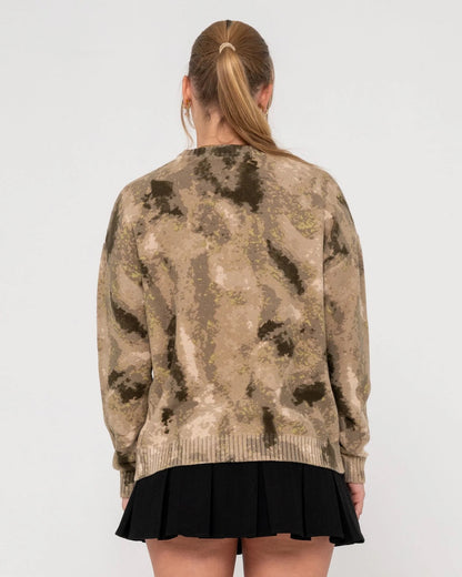 Rusty Camoozy Knitted Crew