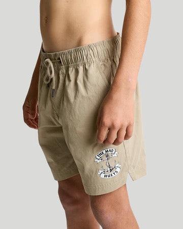 Mad Hueys SKULL ANCHOR YOUTH 14 VOLLEY SHORT