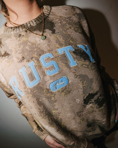 Rusty Camoozy Knitted Crew