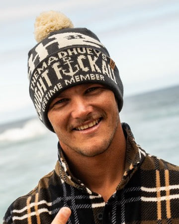 Mad Hueys Caught FK All Jaw Relaxed Beanie