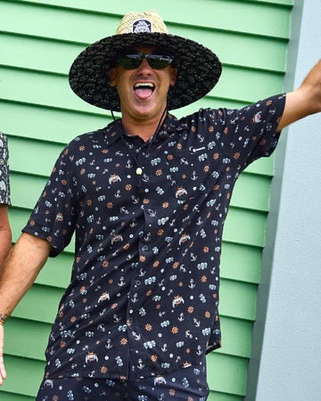 Mad Hueys TRIPLE ANCHOR SS WOVEN SHIRT