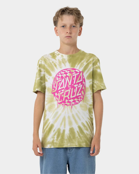Santa Cruz CHECK WASTE DOT MONO FRONT SHORT SLEEVE