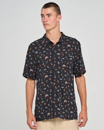 Mad Hueys TRIPLE ANCHOR SS WOVEN SHIRT
