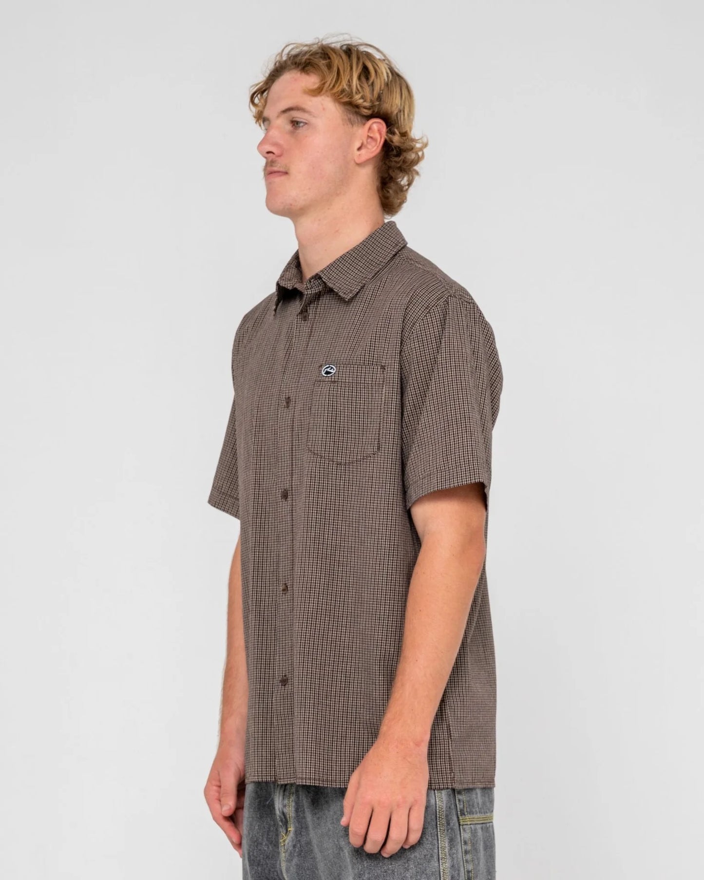 Rusty  DATSUN CHECK SHORT SLEEVE SHIRT
