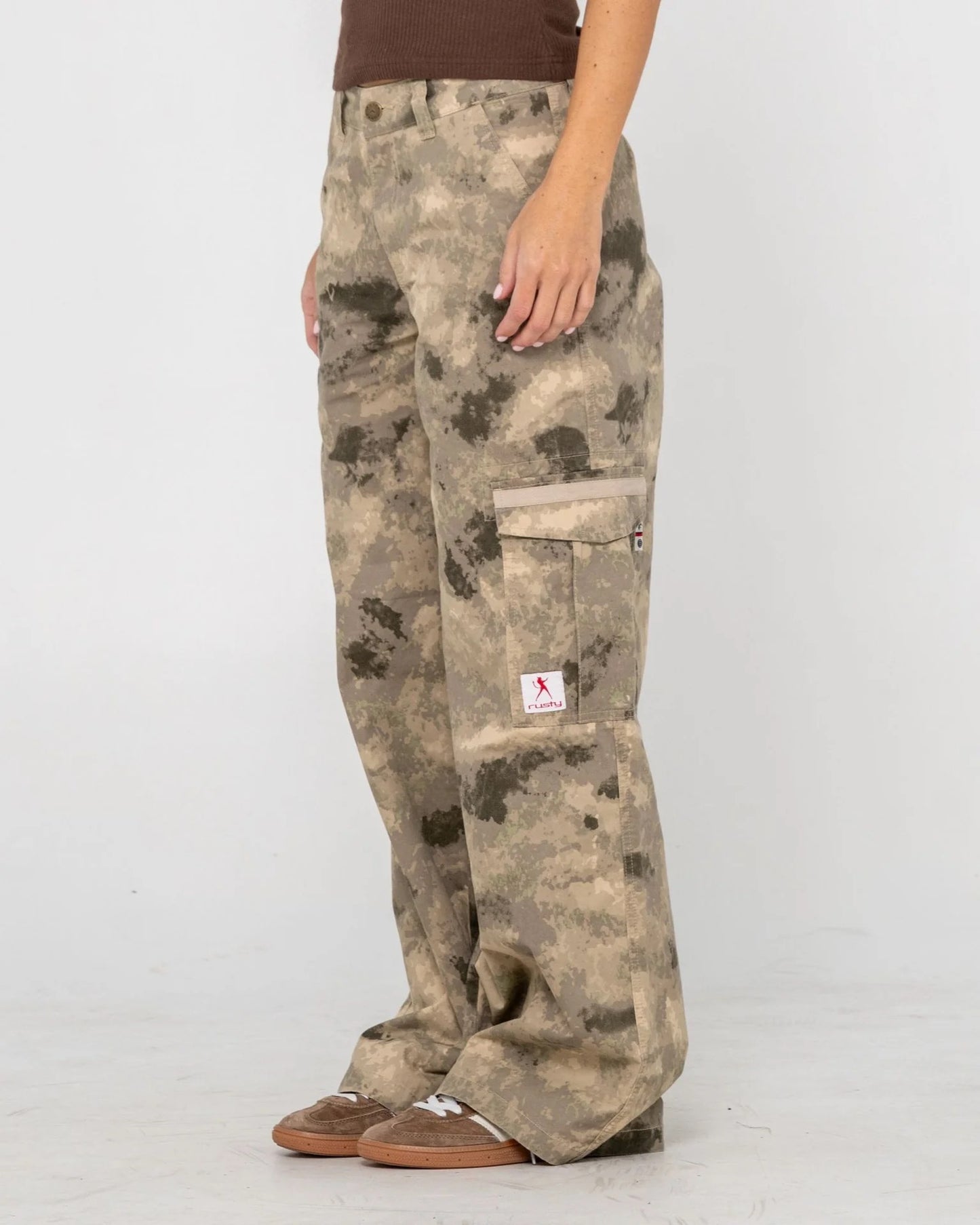 Rusty Camoozy Low Rise Cargo Pant