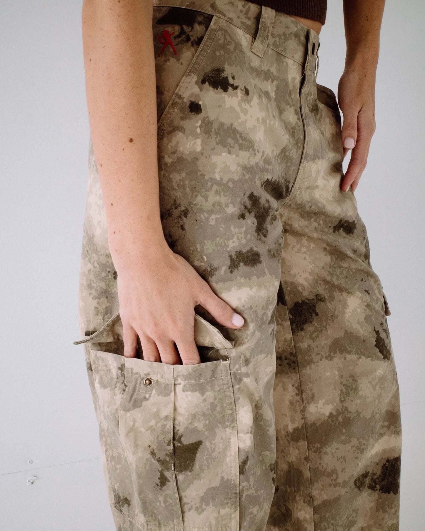 Rusty Camoozy Low Rise Cargo Pant