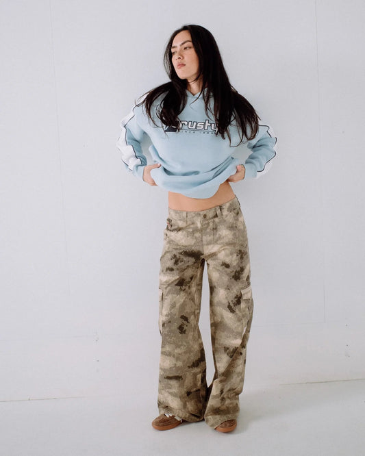 Rusty Camoozy Low Rise Cargo Pant