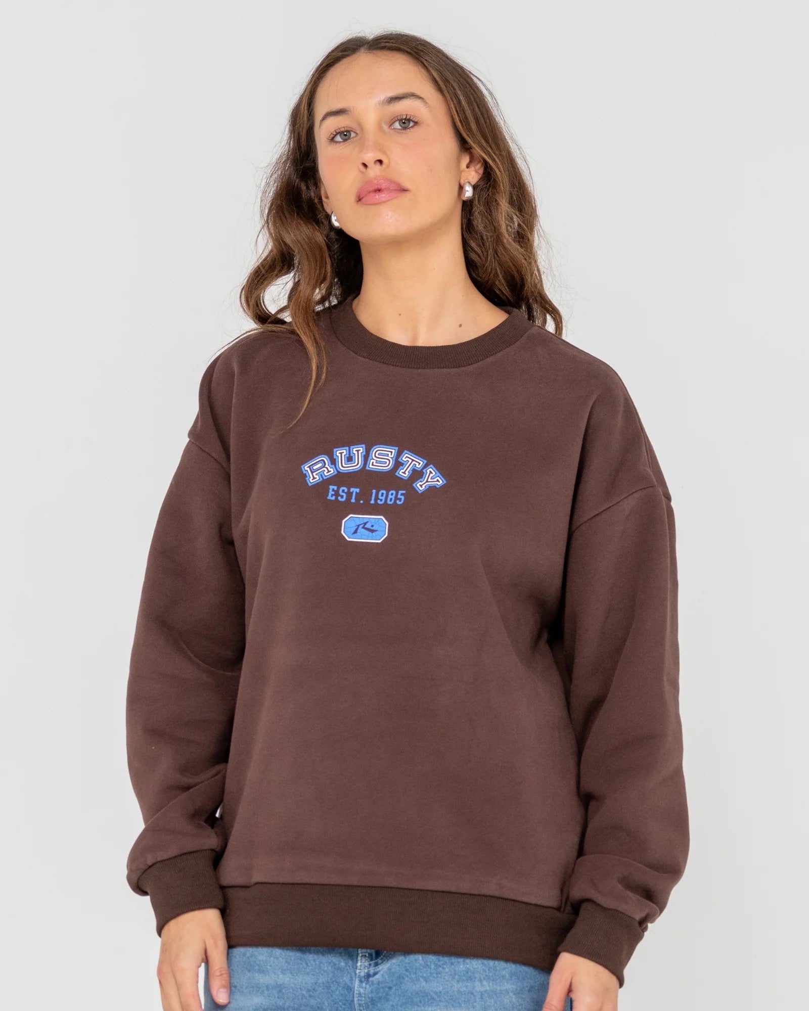 Rusty COLLEGE DROPOUT OVERSIZED CREW FLEECE