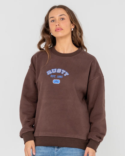 Rusty COLLEGE DROPOUT OVERSIZED CREW FLEECE