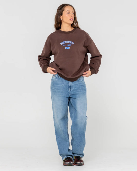 Rusty COLLEGE DROPOUT OVERSIZED CREW FLEECE