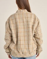 Rhythm LUCA OVERSIZED CHECK BOMBER JACKET