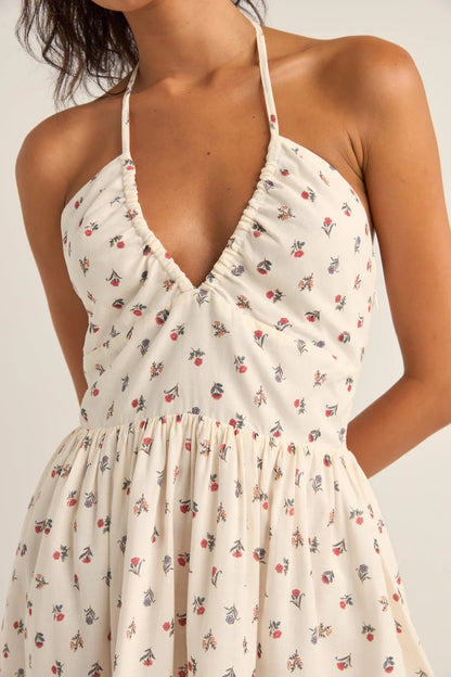 Rhythm HARPER HALTER MINI DRESS - Red Floral
