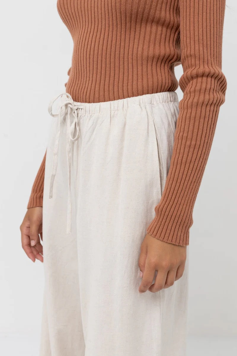 Rhythm CLASSIC DRAWSTRING PANT - Oat