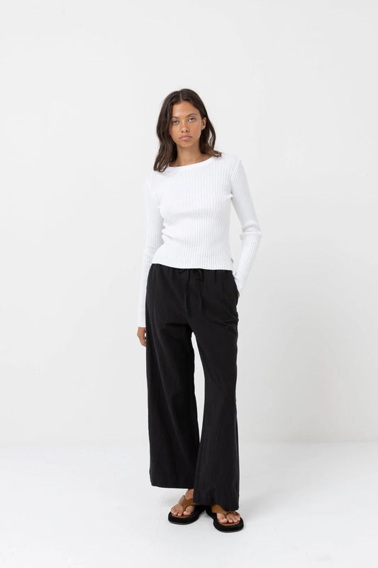 Rhythm CLASSIC DRAWSTRING PANT - Black