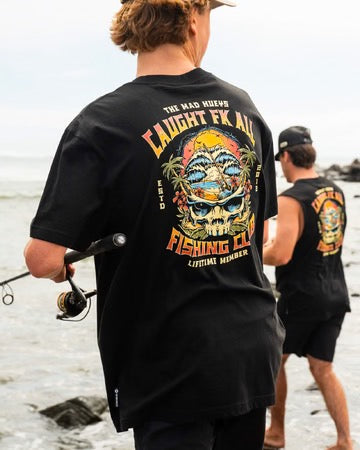 Mad Hueys CAUGHT FK ALL SKULL SS TEE