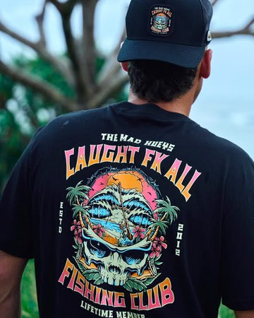 Mad Hueys CAUGHT FK ALL SKULL SS TEE