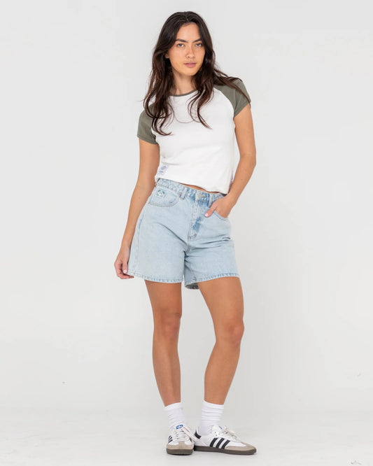 Rusty CYPRUS HIGH DENIM SHORT