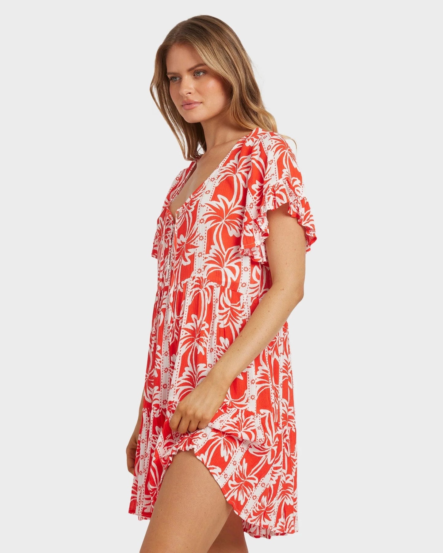 Billabong ROW OF PALMS TIERED DRESS
