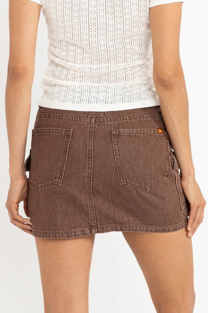 CARGO DENIM MINI SKIRT