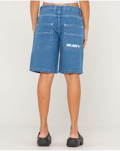 Rusty FLIP MOMMY TAPELESS LOW RISE DENIM SHORT
