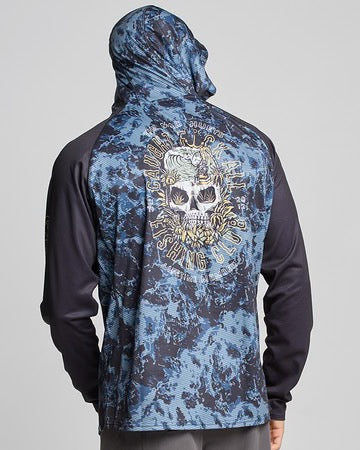 Mad Hueys CAUGHT FK ALL UPF 50+ HOODED MASKED FISHING JERSEY