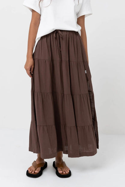 Rhythm CLASSIC TIERED MAXI SKIRT