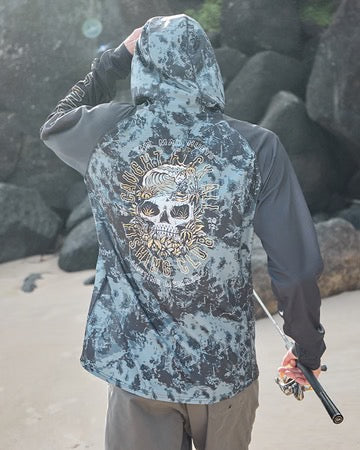 Mad Hueys CAUGHT FK ALL UPF 50+ HOODED MASKED FISHING JERSEY
