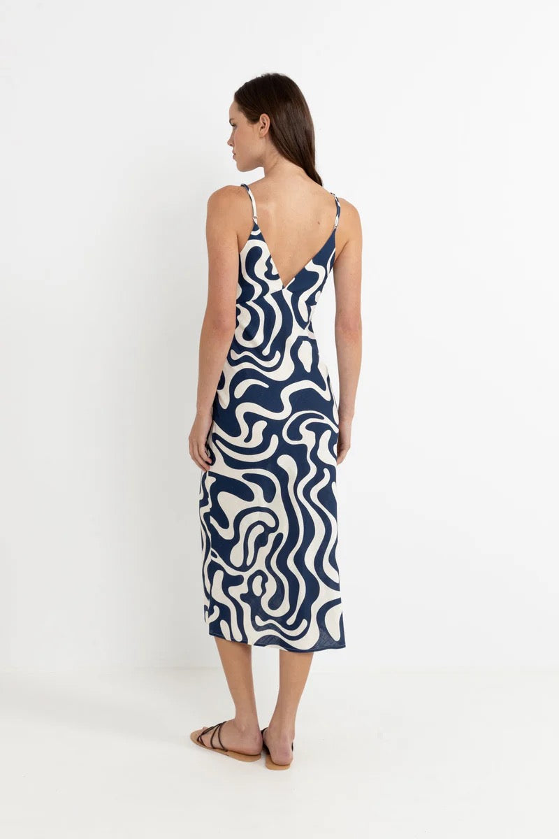 WAVERLY BIAS CUT MIDI DRESS