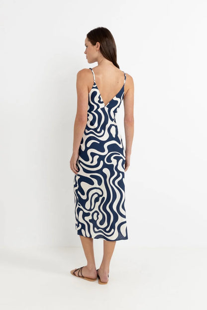 WAVERLY BIAS CUT MIDI DRESS