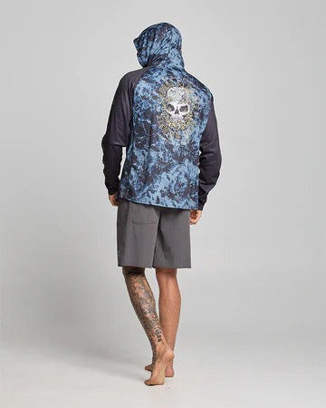 Mad Hueys CAUGHT FK ALL UPF 50+ HOODED MASKED FISHING JERSEY