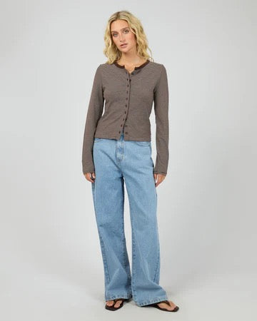 All About Eve Sami Stripe LS Top