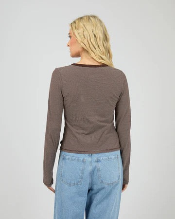 All About Eve Sami Stripe LS Top
