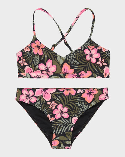 Roxy ACTIVE FLORAL RG SWIM SET PACK - Anthracite Fearless Floral