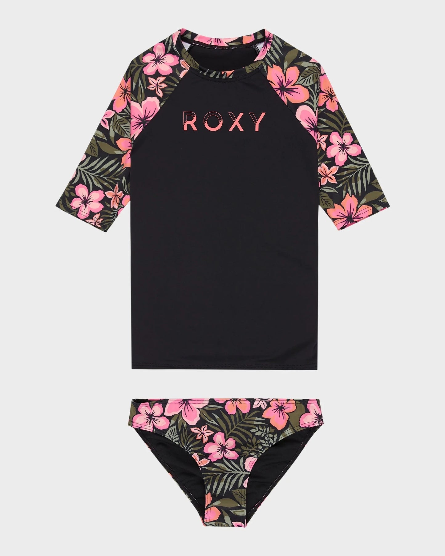 Roxy ACTIVE FLORAL RG SWIM SET PACK - Anthracite Fearless Floral