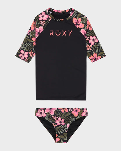 Roxy ACTIVE FLORAL RG SWIM SET PACK - Anthracite Fearless Floral