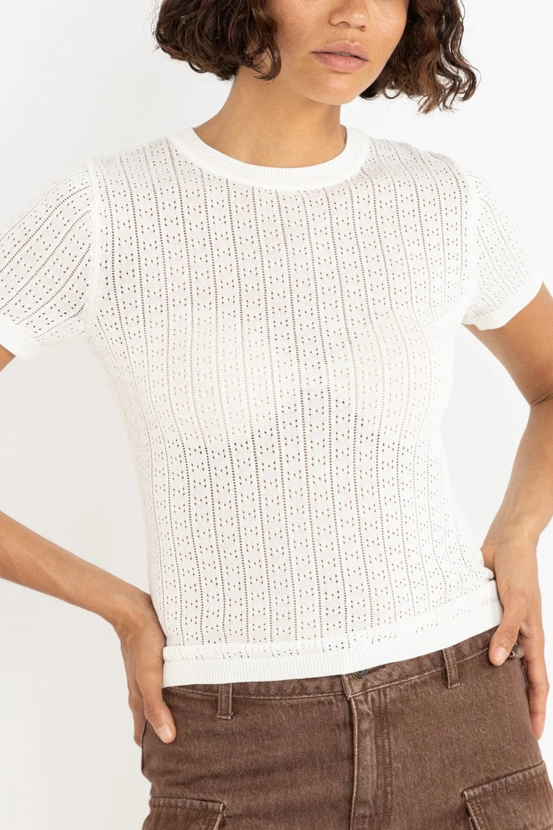 OJAI POINTELLE KNIT TOP