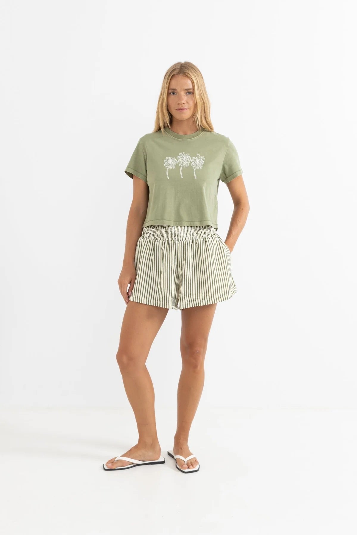 Rhythm PALMS CROP CREW TEE