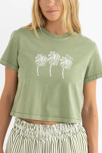 Rhythm PALMS CROP CREW TEE